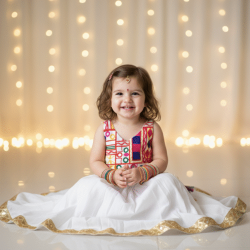 Navratri Lehenga Choli Set - White