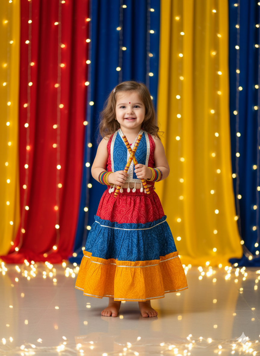 Navratri Lehenga Choli Set – Multicolor - Image 2